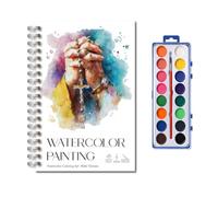 Livre de coloriage à l'aquarelle avec versets de la Bible chrétienne, cahier d'exercices d'art de la foi avec 12 motifs d'écritures, pages spirales plates, cahiers d'exercices d'aquarelle (1PC)