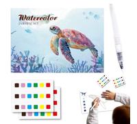 Livre de coloriage à l'aquarelle - Cahier d'activités de peinture, livres de pratique artistique pour, bloc de peintures en papier avec pages guidées, récompense d'apprentissage créatif pour u