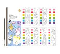 Livre de coloriage à l'aquarelle, projets de peinture portables pour | Activités éducatives d'art et d'apprentissage pour 4 à 8 ans à la maison, en voyage et en plein air