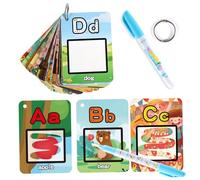 Livre de coloriage à l'eau, 26 Cartes Flash de l'alphabet, Cartes coloriage à 'Eau 'Alphabet, Jouet d'apprentissage éducatif, Cadeau pour Les Enfants 3, 4 et 5 Ans