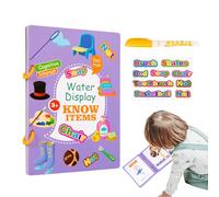 Livre de coloriage à l'eau, art de révélation d'eau rechargeable pour peinture et créativité, activité de révélation d'eau réutilisable pour l'apprentissage pédagogique, avec kits de peinture