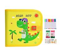 Livre de coloriage à l'eau - Carton réutilisable avec 12 stylos et double page - Livre de gribouillage portable pour les mains créatives des - Kit d'art effaçable pour l'école, la voiture, le