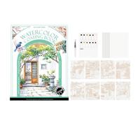 Livre de coloriage à l'eau - Ensemble de carnets de croquis portables à 3 volets, journal d'art adapté aux débutants, bloc d'aquarelle prêt à voyager, kit compact de dessin et de peinture | Accueil