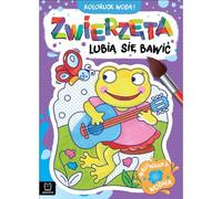 Livre de coloriage à l'eau. Je colorie avec de l'eau ! Les animaux aiment jouer.