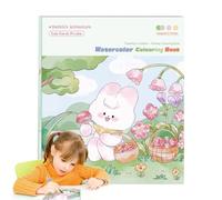 Livre de coloriage à l'eau, livre d'aquarelle pour - Kit de peinture éducative - Artisanat multifonction - Kit aquarelle pour école, maternelle