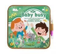 Livre de Coloriage à L'eau Montessori sans Dégâts, Nouvelle Collection Réutilisable, Ensemble de Peinture Aquarelle, Pas de Casse-tête, il Suffit D'ajouter de L'eau pour Révéler des Couleurs Vibrantes