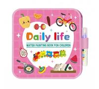 Livre de Coloriage à L'eau Montessori sans Dégâts, Nouvelle Collection Réutilisable, Ensemble de Peinture Aquarelle, Pas de Casse-tête, il Suffit D'ajouter de L'eau pour Révéler des Couleurs Vibrantes