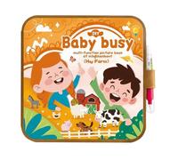 Livre de Coloriage à L'eau Montessori sans Dégâts, Nouvelle Collection Réutilisable, Ensemble de Peinture Aquarelle, Pas de Casse-tête, il Suffit D'ajouter de L'eau pour Révéler des Couleurs Vibrantes