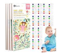 Livre de coloriage à l'eau pour tout-petits, peinture avec des livres de coloriage à l'eau | 4X livres de griffonnage à l'eau Toddler,Tremper l'eau et dessiner des pages à colorier pour anniversaire
