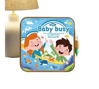 Livre de coloriage à l'eau réutilisable - Jouet éducatif simple et peinture propre - Eau - Maison maternelle voyage voiture pique-nique anniversaire d'enfant Noël