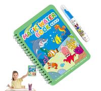 Livre de coloriage à l'eau réutilisable - Pages de peinture Aqua Magic - Pas de d'activité - Kit pratique de dessin amusant - Design révélateur - Jouet de développement des compétences pour les