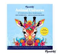 Livre de Coloriage Adulte - Figured'Art - Univers des Animaux - 50 pages détachables - Mandalas - Relaxation