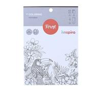 Livre de coloriage - album de coloriage Innspiro - 18402 - Livre a colorier COLORING Forest 12 motifs 24 feuilles 16 x 23 cm.