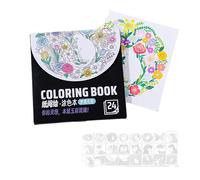 Livre de coloriage amusant portable avec 24 feuilles pré-motifs pour artistes, enfants, adultes, gribouillage, croquis, coloriage