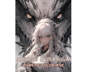 Livre De Coloriage Anime & Manga: Plongez-vous dans l'univers captivant des adorables filles kawaii, portraits japonais, où les dragons, les oiseaux, ... d'autres éléments coexistent harmonieusement.