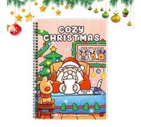 Livre De Coloriage | Apprentissage Précoce Guidé | Livre De Coloriage Jouet De Noël Avec Des Rennes,Pour Garçons Filles Étudiants Marqueurs Crayons Salle De ureau D'étude Heure Du