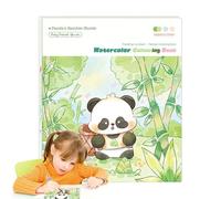 Livre de coloriage aquarelle avec marque-page - Pour apprendre à bricoler des dessins animés - Convient aux débutants - Pour à partir de 3 ans
