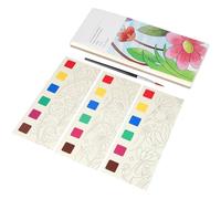 Livre de Coloriage Aquarelle Cahier de Poche, pour Garçon et Filles | Papier Épais Résistant à L’usure, Entraînement du Geste, Stimule la Créativité, Pigments Inclus pour Petits