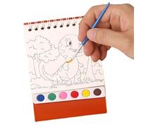 Livre de coloriage aquarelle - Carnet de croquis réutilisable de 62 g, adapté aux débutants, 12,5 x 10 x 5 cm, motif papier aquarelle portable | Activités éducatives de dessin préscolaire pour
