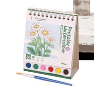 Livre de coloriage aquarelle, livre d'activités de voyage lavable, avec stylo à eau, design vertical, pages de dessin réutilisables pour , parfait pour les trajets en voiture et en avion