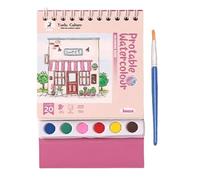 Livre De Coloriage Aquarelle - Livre De Peinture Aquarelle Pour | Note À Doodle De Gouache Doodle | Note À Colorier De Voyage Lavable Avec Structure Verticale Stylo | Activités D'avion Pour Le