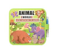 Livre De Coloriage Aquarelle - Peinture Portable Réutilisable Carton, Livre D'exercice | Pour Voyage Maison Voiture Studio Asile Fête Anniversaire Vacances