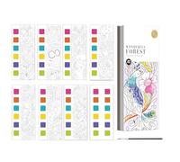 Livre de coloriage aquarelle | Pochettes de coloriage pour au format de poche - Carnet de travail d'apprentissage précoce pour l'éducation créative en classe, en déplacement et à la maison