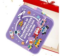 Livre de coloriage aquarelle - Portable et réutilisable - Accessoire de peinture de dessin animé mignon - Livre de coloriage aquarelle - Pour voyage, maison, bricolage, voiture, bureau, studio