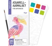 Livre de Coloriage Aquarelle pour Enfants 5-8 Ans - Bloc Détachable, Kit avec Papier, Peintures et Pinceaux