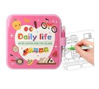 Livre de coloriage aquarelle pour, jouets éducatifs réutilisables, aquarelle pour, carnet de travail, jouets de voyage, pour l'art, le bricolage, l'éducation, les filles, la maison, la