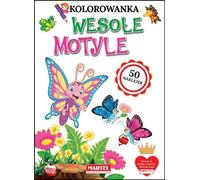 Livre de coloriage avec autocollants. Des papillons heureux