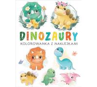 Livre de coloriage avec autocollants. Dinosaures