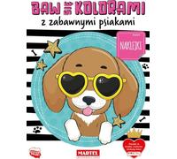 Livre de coloriage avec autocollants "Joue avec les couleurs avec des chiens rigolos" Martel