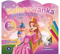 Livre de coloriage avec tatouages FLUO Princesses - Ouvrage collectif (Malbücher für Kinder auf Polnisch)