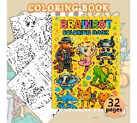 Livre de coloriage Brainrot : Une aventure de coloriage amusante pour adultes - Plongez-vous dans un monde rempli d'hybrides imaginatifs et de scènes fantaisistes, et profitez de l'évasion créative de