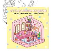 Livre de coloriage confortable, livre de coloriage des espaces cosy, autocollants portables super mignons, activité de voyage pour adultes, pages à colorier esthétiques confortables, carton pour