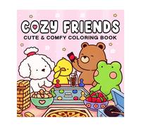 Livre de coloriage Cosy Friends - Marchandises adorables et relaxation à travers les espaces créatifs | Convient pour adultes et adolescents