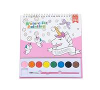 Livre de coloriage de chevaux arc-en-ciel enfants, ensemble de peinture à l'aquarelle pour les 3 à 10 ans, activité de dessin artistique et artisanale, cadeau d'anniversaire pour garçons et filles