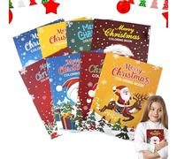 Livre de coloriage de vacances, livre de coloriage de Noël pour enfants | Livre d'images de dessin animé mignon Noël - Livre de coloriage de Noël - Activités de vacances amusantes, livre de coloriage