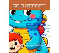 Livre de coloriage garçon 4 à 8 ans: Dinosaures, voitures, super-héros et animaux - dessins simples pour enfants