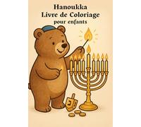 Livre De Coloriage Hanoukka Pour Enfants : Gros Caractères, Simple Et Facile: Soulagement du Stress / Anxiété-Relaxation, Un Cadeau de Vacances Juif ... et Animaux Juifs cadeau de Noël pour Enfants