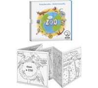 Livre de coloriage harmonica "Une journée au zoo" MONUMI