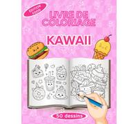 Livre de coloriage KAWAII: Coloriage kawaii pour enfant sur le thème FOOD , comprenant 50 dessins à colorier. Chaque dessin est conçu pour être amusant et facile à colorier.