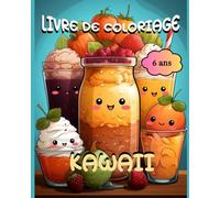 LIVRE DE COLORIAGE KAWAII: CONFISERIES- dès 6 ans - 44 dessins
