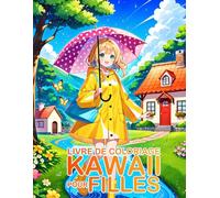 Livre de Coloriage Kawaii Pour Filles 8-12 ans: Embarquez pour une aventure de coloriage kawaii avec 35 délicieuses illustrations de jolies filles