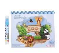Livre de Coloriage Magique à l'eau pour Enfants, Thème Zoo, Réutilisable avec Stylos, Jouet Éducatif