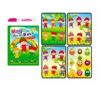 Livre De Coloriage Magique Réutilisable Avec Stylo Pour Enfants, Jouets D'éducation Précoce, Dessin À L'eau Montessori, Cadeau-18 With A Pen