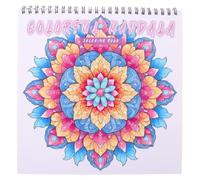 Livre de Coloriage Mandala, Fleurs Géométriques, Papier épais | Pages Recto, Reliure Spirale, Facile à Détacher, Compatible Gels, Marqueurs, Crayons et Aquarelles