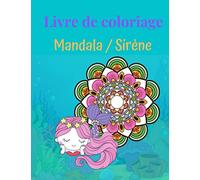 Livre de coloriage - Mandala / Sirene: pour les filles à partir de 6 ans