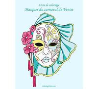 Livre de coloriage Masques du carnaval de Venise 1
